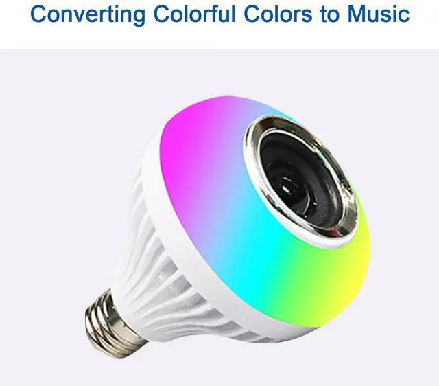 Alt view image 5 of 7 - Smart Music Light Bulb with Bluetooth Speakers,Wireless Smart Light Bulb with Remote Control,9-Color Lights and 4 Color Modes,Attractive and Durables,Suitable for Bars,Bedrooms,Liverooms Use