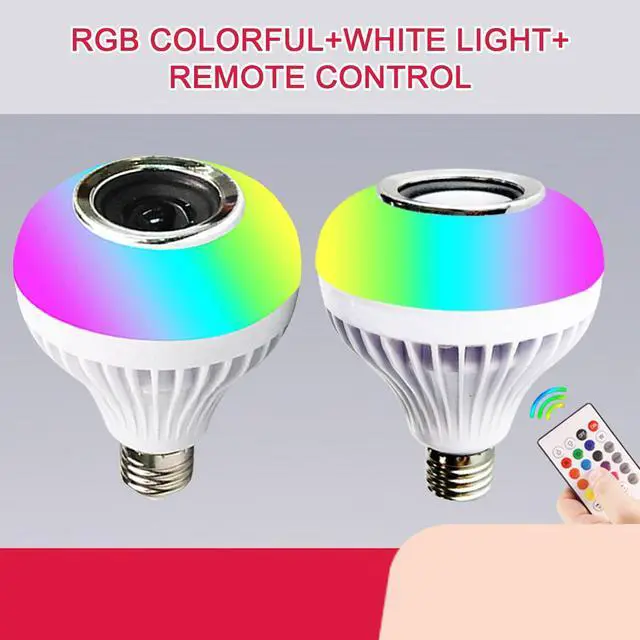 Alt view image 6 of 7 - Smart Music Light Bulb with Bluetooth Speakers,Wireless Smart Light Bulb with Remote Control,9-Color Lights and 4 Color Modes,Attractive and Durables,Suitable for Bars,Bedrooms,Liverooms Use