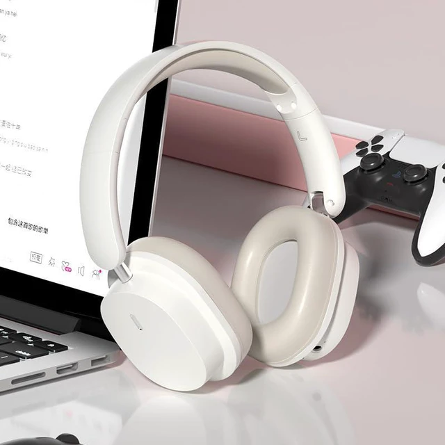 Alt view image 2 of 7 - Wireless Over Ear Bluetooth Headphones with 24H Playtime, Hi-Res Audio, Deep Bass, Memory Foam Ear Cups and Headband for Travel, Work