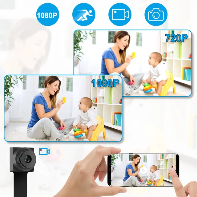 Alt view image 5 of 6 - Hidden Camera,Mini Camera,Spy Camera Wireless for Home Security,Small Indoor Cam with & ,Cameras for Pet/Baby, Camaras Espias Ocultas