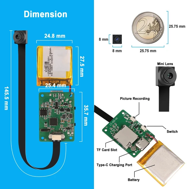 Alt view image 4 of 6 - Hidden Camera,Mini Camera,Spy Camera Wireless for Home Security,Small Indoor Cam with & ,Cameras for Pet/Baby, Camaras Espias Ocultas