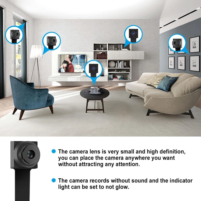 Alt view image 6 of 6 - Hidden Camera,Mini Camera,Spy Camera Wireless for Home Security,Small Indoor Cam with & ,Cameras for Pet/Baby, Camaras Espias Ocultas