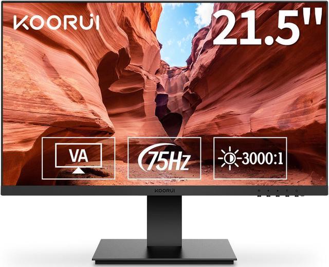 KOORUI 22 Inch Computer Monitor, FHD 1080P Desktop Display, 75HZ Ultra Thin  Bezel/Eye Care/Ergonomic Tilt, HDMI VGA Ports LED Monitor for PC, VESA  Mounting 