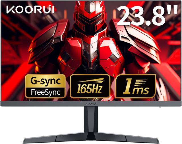 KOORUI 24 Gaming Monitor 165Hz, 1080p, 1ms, IPS, 99% sRGB Color Gamut,  FreeSync, Ultra Slim Frame, VESA Mountable (FHD 1920x1080, HDMI,  DisplayPort) Black 