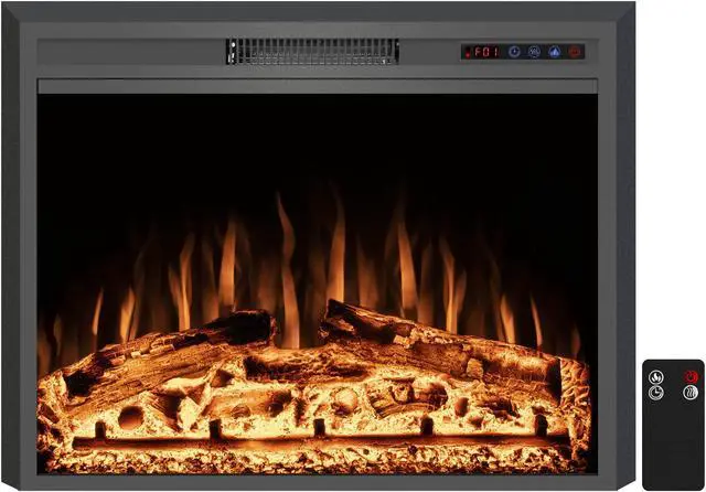 35W X 27H Electric Fireplace Inserts, Fireplace Heater with Remote  Control, Adjustable Flame Colors, Timeru0026Overheating Protection, 750/1500W -  Newegg.com