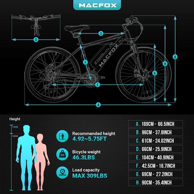 Alt view image 7 of 7 - MACFOX Cybertruck 100 Electric City Bike