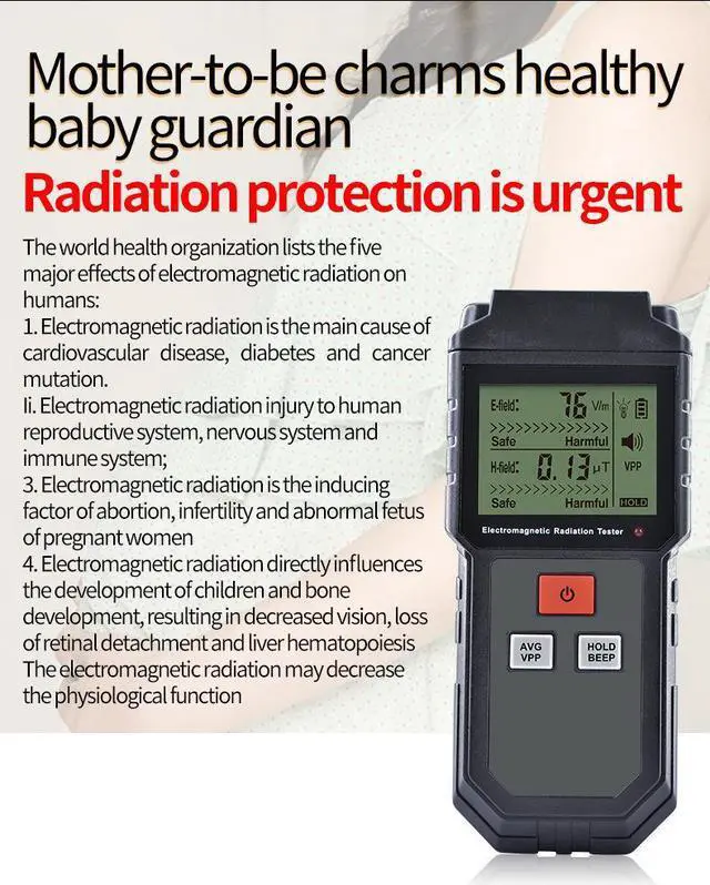 Alt view image 4 of 7 - Electromagnetic radiation detector professional testing household appliances Electromagnetic wave radiation measurement and monitoring instruments