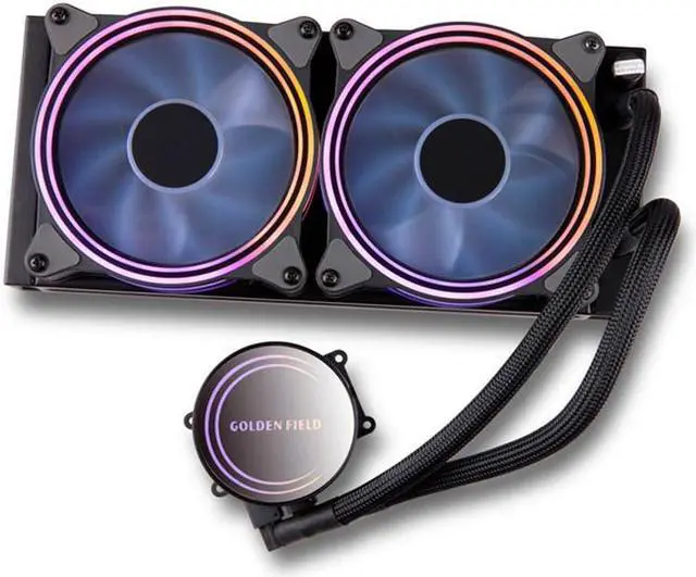 Alt view image 2 of 5 - Jinheda Ice 240G Desktop PC Integrated Water Cooled CPU Radiator ARGB Temperature Controlled Silent Fan