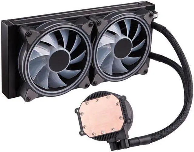 Alt view image 3 of 5 - Jinheda Ice 240G Desktop PC Integrated Water Cooled CPU Radiator ARGB Temperature Controlled Silent Fan