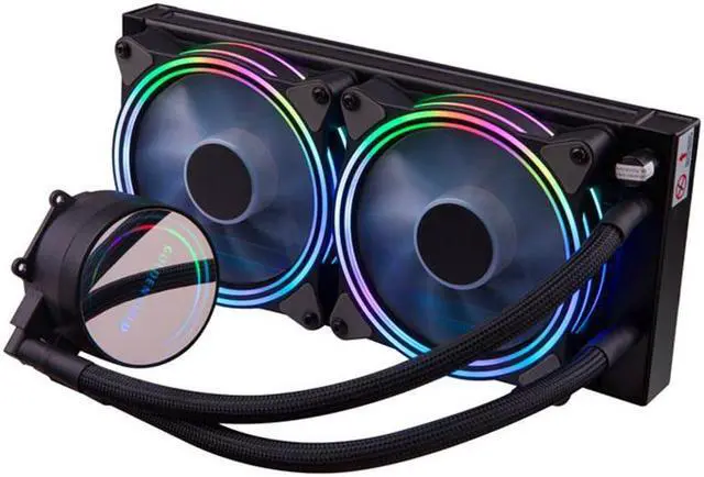 Alt view image 5 of 5 - Jinheda Ice 240G Desktop PC Integrated Water Cooled CPU Radiator ARGB Temperature Controlled Silent Fan