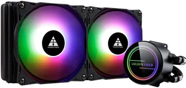 Main image of Cross border Jinheda desktop computer integrated 240 water-cooled CPU heat sink ice blade 240 colorful temperature controlled silent fan