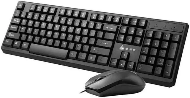 Alt view image 2 of 4 - Jinheda KM036 Desktop Notebook Computer Cable Keyboard Mouse USB Mouse Business Office Keyboard and Mouse Set
