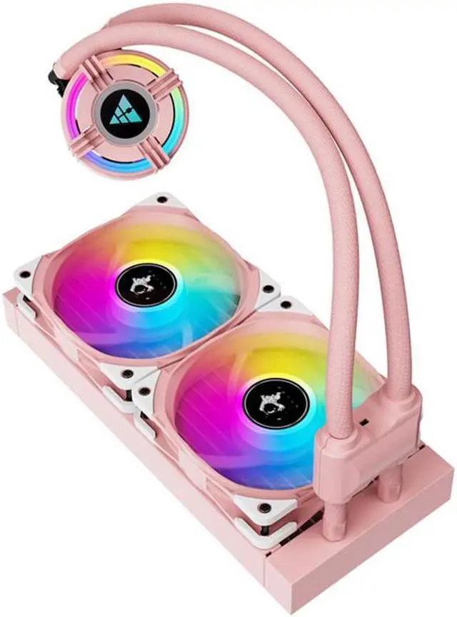 Alt view image 2 of 5 - Jinheda Xingchen 240 desktop computer host CPU water-cooled heat sink ARGB Shenguang synchronous silent fan Xingchen S240 pink