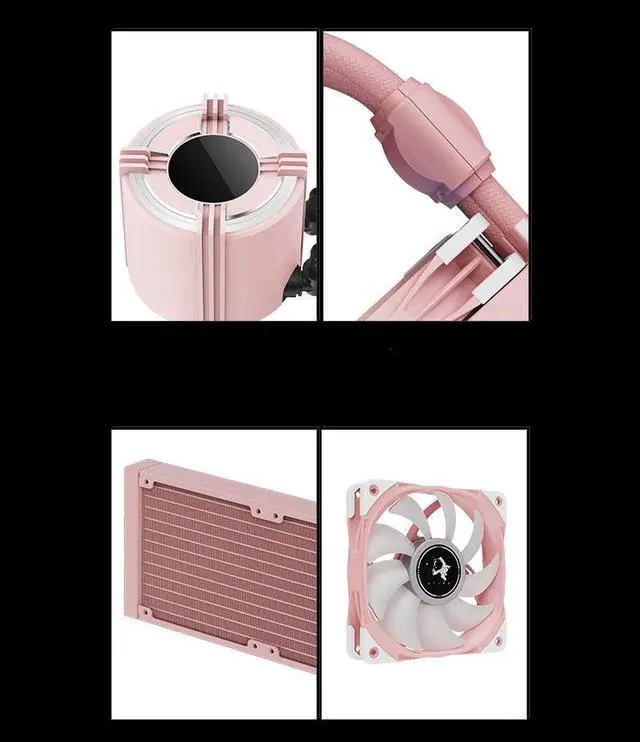 Alt view image 3 of 5 - Jinheda Xingchen 240 desktop computer host CPU water-cooled heat sink ARGB Shenguang synchronous silent fan Xingchen S240 Black