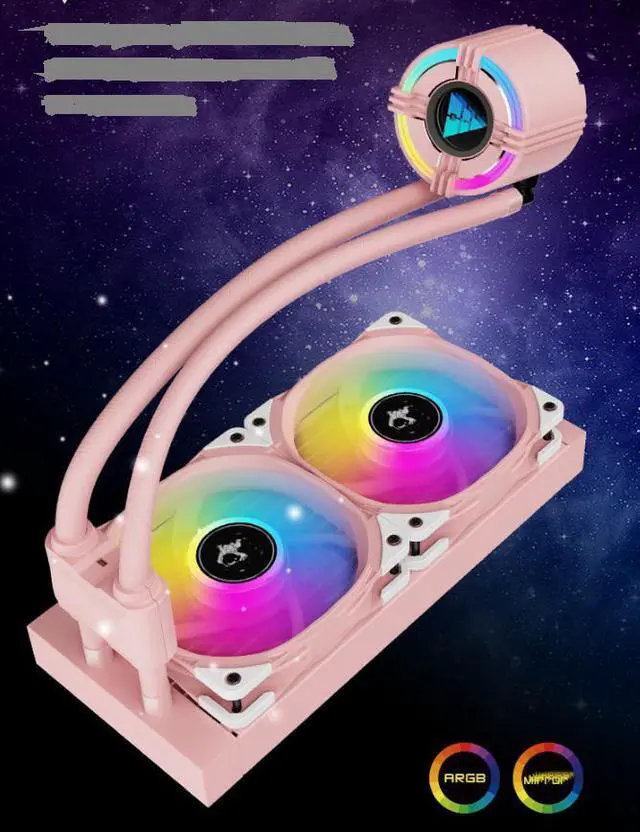 Alt view image 5 of 5 - Jinheda Xingchen 240 desktop computer host CPU water-cooled heat sink ARGB Shenguang synchronous silent fan Xingchen S240 Black