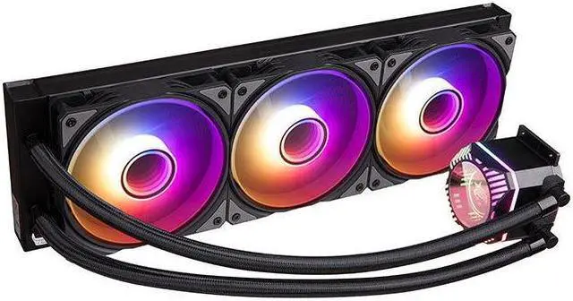Alt view image 2 of 6 - Jinheda Desktop PC Host CPU Heat Sink Dragon Scale 360 ARGB Edition ARGB Divine Light Synchronous Silent Fan Integrated Water Cooling
