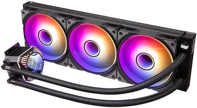 Alt view image 4 of 6 - Jinheda Desktop PC Host CPU Heat Sink Dragon Scale 360 ARGB Edition ARGB Divine Light Synchronous Silent Fan Integrated Water Cooling