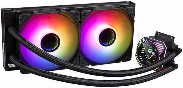 Alt view image 4 of 6 - Jinheda Desktop PC Host CPU Heat Sink Dragon Scale 240 ARGB Edition ARGB Divine Light Synchronous Silent Fan Integrated Water Cooling