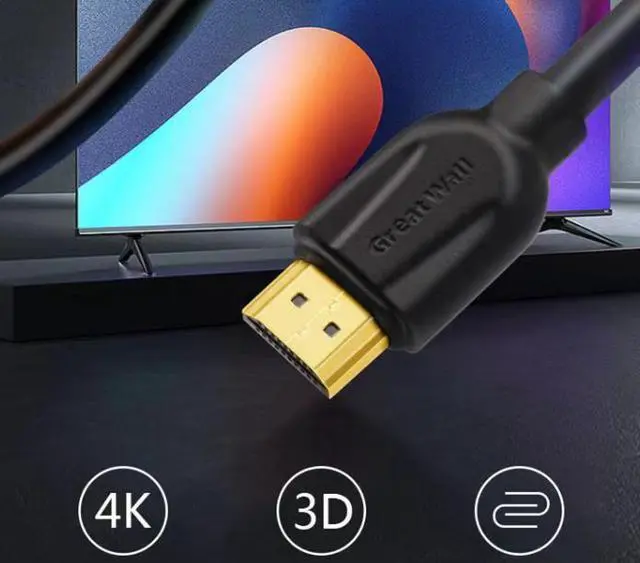 Alt view image 3 of 4 - HDMI high-definition data transmission cable, Great Wall CH231 2.0 version 4K computer monitor, projector, 3D digital TV connection cable 3 meters