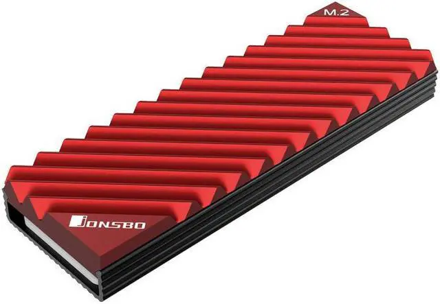 Alt view image 3 of 3 - Computer Solid State Drive Metal Heat Sink M.2 2280 Solid State Drive Heat Sink Aluminum Tank Top Passive Heat Sink Red