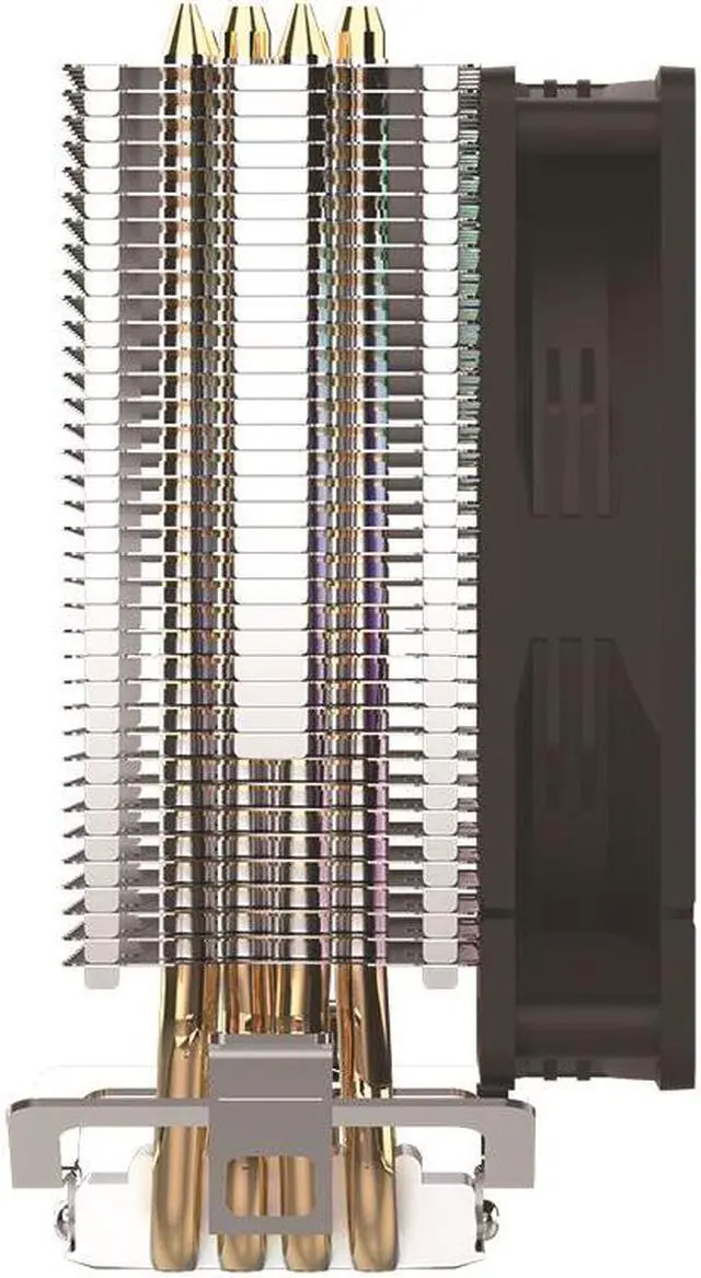 Alt view image 5 of 5 - Cross border desktop computer host 4 copper tube CPU heat sink blade A400 1700 12th generation air-cooled RGB colorful silent fan