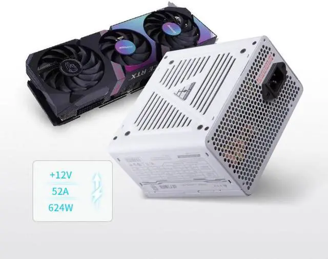 Alt view image 6 of 6 - Jinheda Rated 650W Desktop PC Host Battle Knife 700 Little White Edition 80PLUS Bronze Medal Dual Circuit Esports Game Power Supply