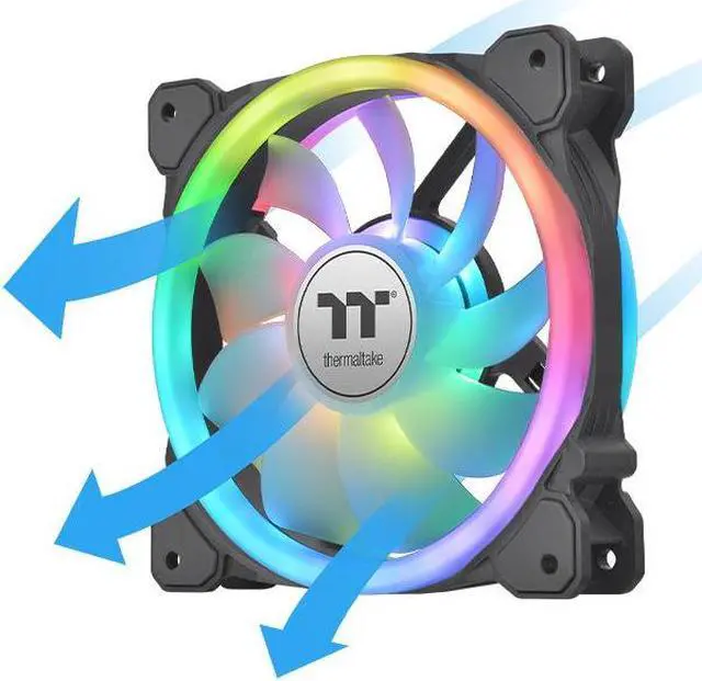Alt view image 5 of 6 - Desktop computer host CPU chassis water-cooled heat sink Yaoying SWAFAN 14 RGB front and back fan blades RGB illusion synchronous silent fan