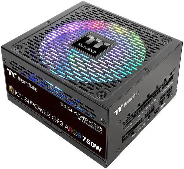 Alt view image 2 of 4 - TT desktop computer host ARGB rated 750W GF3 ARGB 750W gold medal full module full voltage PCIE5.0 gaming power supply
