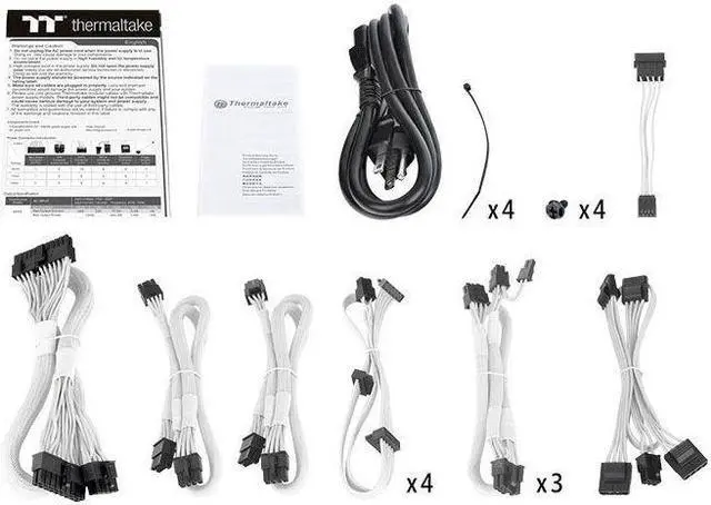Alt view image 4 of 4 - Tt Steel Shadow GF1 850W Snow White Edition Rated 850W Desktop Computer 80PLUS Gold Medal Full Module Japanese Capacitor Gaming Power Supply