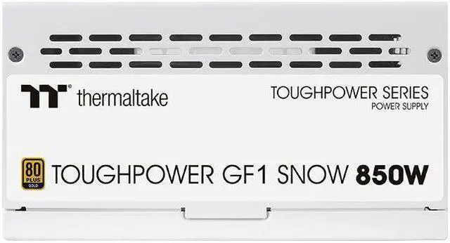 Alt view image 3 of 4 - Tt Steel Shadow GF1 850W Snow White Edition Rated 850W Desktop Computer 80PLUS Gold Medal Full Module Japanese Capacitor Gaming Power Supply
