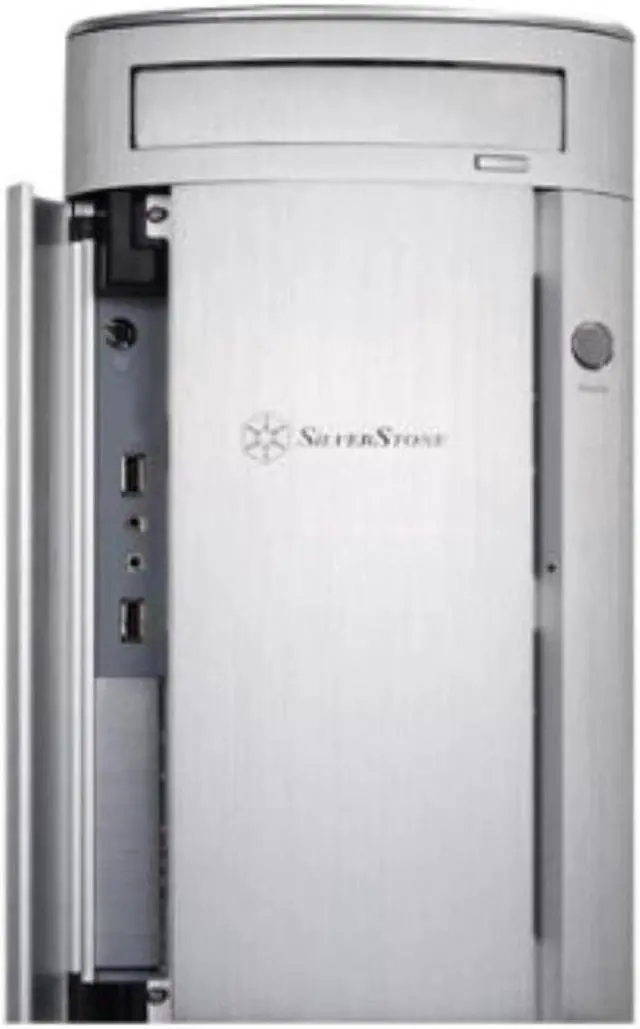 Alt view image 3 of 7 - Aluminum Front Panel/Secc Structure Micro Atx Mid Tower Computer Case (Silver)