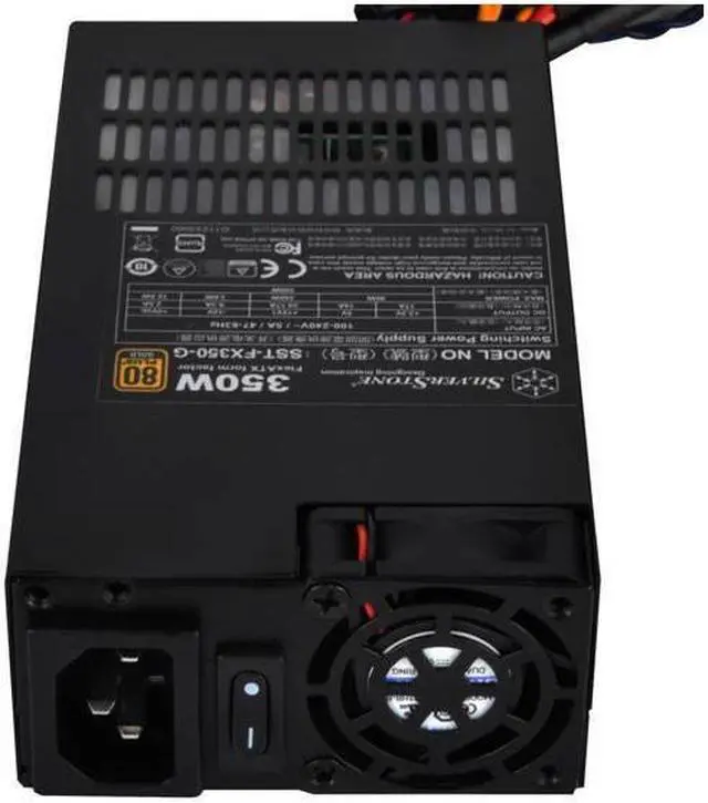 Alt view image 3 of 4 - sst-fx350-g flex atx 1u 350 watt 80 plus gold power supply with fixed cables