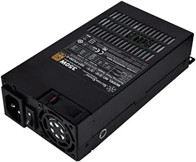 Main image of sst-fx350-g flex atx 1u 350 watt 80 plus gold power supply with fixed cables