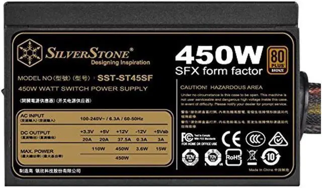 Main image of 450W SFX Form Factor 80 Plus Bronze Power Supply (ST45SF-V3-USA), SST-ST45SF-V3-USA (SST-ST45SF-V3-USA)