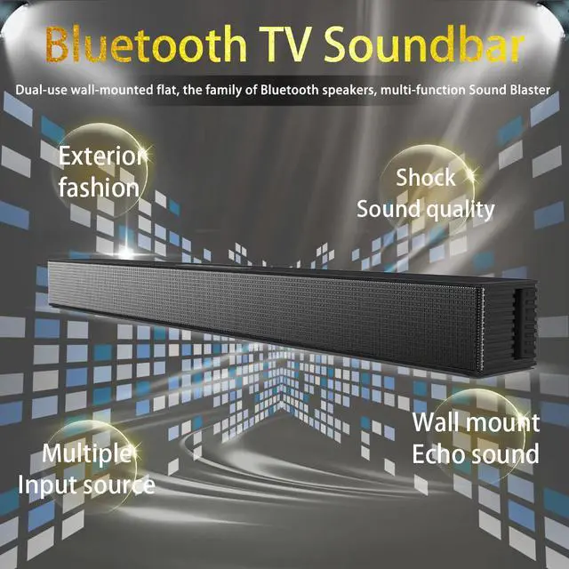 Alt view image 2 of 7 - INFIBLA Bluetooth Sound bar for TV | 60 Watts Powerful 2.1 Stereo Soundbar | EQ Control,Bluetooth,Coaxial,Optical & HDMI(ARC) Connection with USB & AUX Playback | Remote Controlled TV Soundbar Speaker