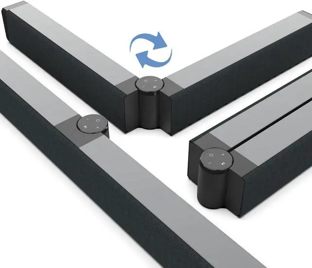 Alt view image 3 of 6 - BS-53 Foldable Sound Bars for TV Speaker with Full-Range Divers, Bluetooth 5.1, OPT,Coaxial,USB, AUX Inputs,  TV Soundbar for Projector PC Home Theater 3D Surround Sound System-26.8 Inch