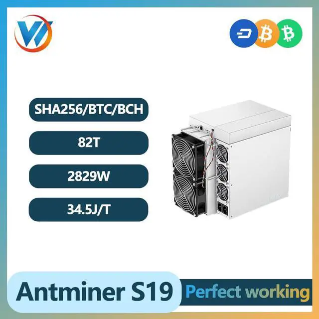 Main image of Bitmain S19 82TH/S Bitcoin Miner Antminer S19 82T With Power Supply Most Profitable Mining SHA-256