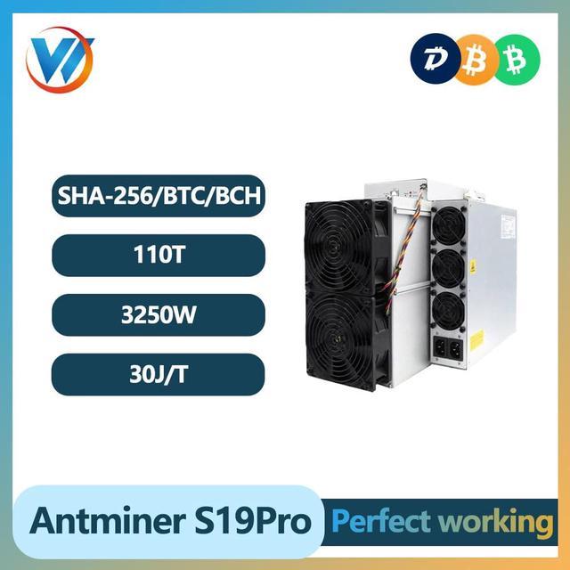 Bitmain Antminer S19Pro 110th s Bicoin Miner Mining Machine Asic