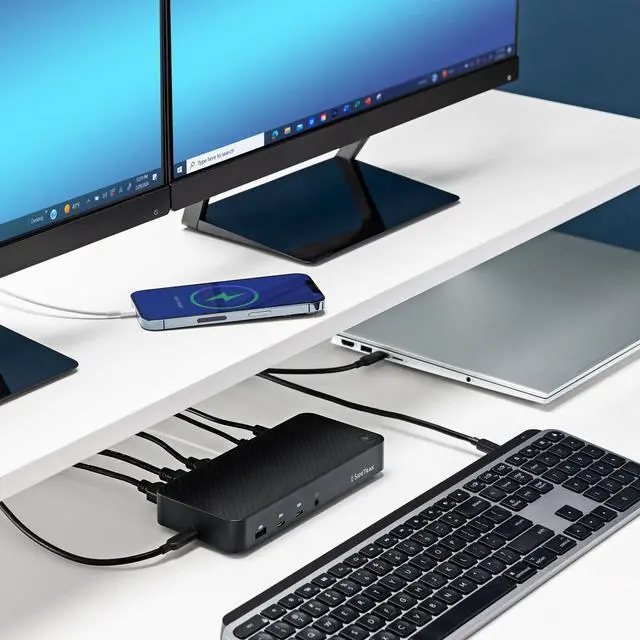 Alt view image 3 of 7 - SideTrak 4K Docking Station | 13 Port High-Speed USB-C Dock with 4K Resolution | Laptop Docking Station Dual Monitor / Triple Monitor | Compatible with Windows, Mac, Chrome