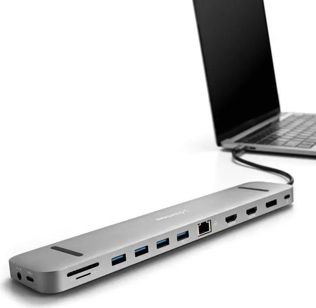 Main image of SideTrak 4K Docking Station 13-in-1 - USB-C, USB-A 3.0, HDMI, 4k 60Hz Display, Ethernet, Audio Jack, Windows MST, Mac SST | Dell Docking Station, Thunderbolt Dock, Power Battery, Surface Tablet Dock.