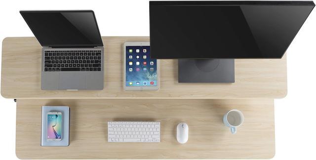 Alt view image 7 of 7 - Stand Steady 55 Inch Clamp On Desk Shelf | Large Monitor Riser Supports 3 Screens for Extra Storage | Ergonomic Monitor Stand Securely Attaches to Surface with Clamp Base - No Screws (55 In / Maple)