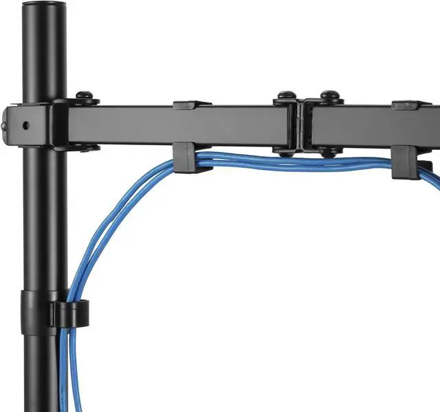 Alt view image 7 of 7 - Stand Steady Dual Monitor Mount| Clamp-On Height Adjustable Monitor Arm Vesa Mount | Fits 1 Screen 13 - 32 Inches | Black