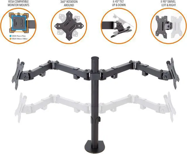 Alt view image 4 of 7 - Stand Steady Dual Monitor Arm