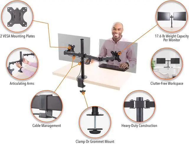 Alt view image 7 of 7 - Stand Steady Dual Monitor Arm