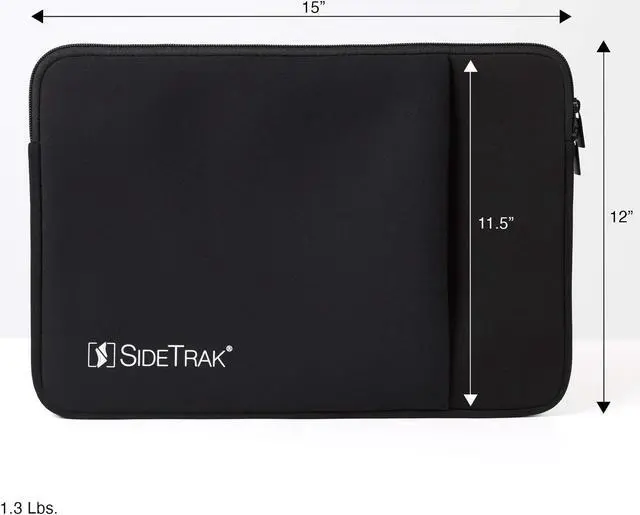 Alt view image 6 of 7 - SideTrak Portable Monitor & Laptop Case Sleeve | Compatible with Slide & Swivel Monitors and 15" Laptops | Built-in Pocket | Durable & Stretchy Neoprene Material | 15x12