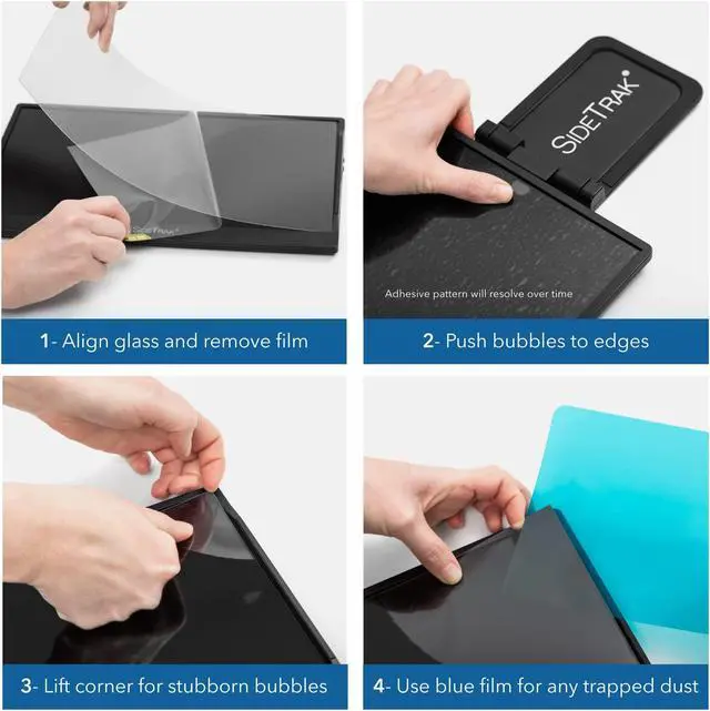 Alt view image 6 of 7 - SideTrak 14-Inch Monitor Screen Protector | Fits 14" Screens | Compatible with 14" Swivel Monitors | Scratch Proof & Impact Resistant Tempered Glass