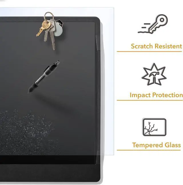Alt view image 4 of 7 - SideTrak 14-Inch Monitor Screen Protector | Fits 14" Screens | Compatible with 14" Swivel Monitors | Scratch Proof & Impact Resistant Tempered Glass