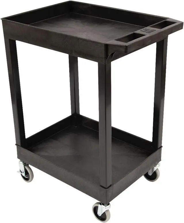 Main image of Stand Steady 18" x 27.25" Tubstr Two Shelf Tub Utility Cart - Black