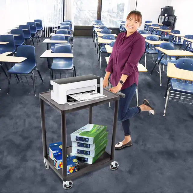 Alt view image 7 of 7 - Original Tubstr Flat Top Utility Cart/Service Cart Compact, 24 x 18 Inches Heavy Duty, Supports up to 200 lbs - Lipped Shelf Cart Great for Warehouse, Garage, Cleaning and More