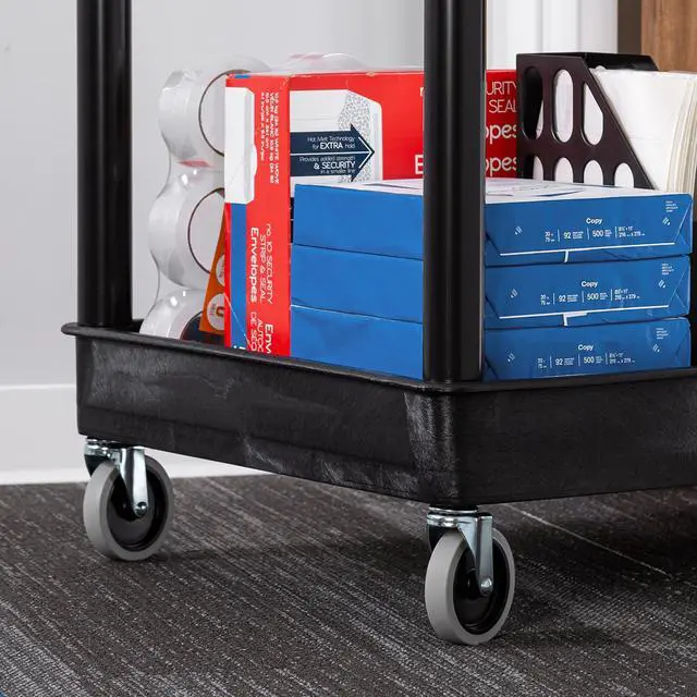 Alt view image 5 of 7 - Stand Steady 24" x 32" Tubstr Three Shelf Tub Utility Cart - Black